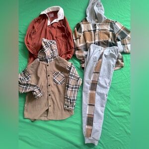 Boys size 8 tan burnt orange fall mix & match bundle